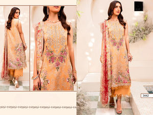 Parte superior e inferior con estampado digital de algodón puro con parches bordados y colección de verano Dupatta - Product Image 5