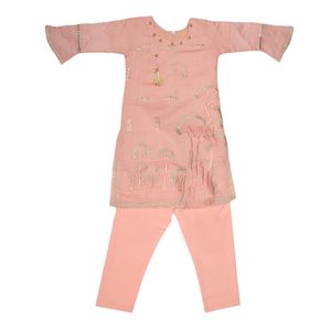 Costume fantaisie brodé pour filles 3 pièces - Rose - Product Image 2