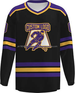 2024 Top Trending Custom Hockey Jersey Hombres Niños V-cuello Uniforme de entrenamiento OEM Equipo Número Cosido Impreso Uniforme personalizado - Product Image 1