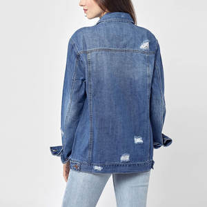 Nouvelle veste en jean denim de haute qualité pour femmes à la mode pour l'hiver à manches longues conception personnalisée en coton respirant OEM - Product Image 2