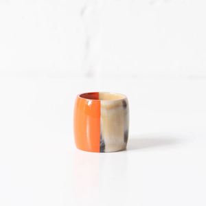 Rond de serviette en corne de buffle en résine orange nouvellement conçu à la main en corne de buffle naturelle ronds de serviette vaisselle article décoratif - Product Image 1