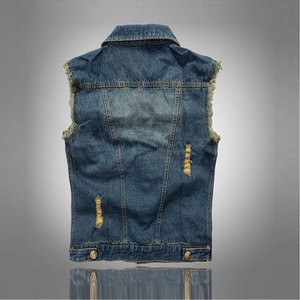 Chaleco Vaquero de Algodón para Hombre, Moderno, Transpirable, Ecológico, de Secado Rápido, Antiarrugas, Ropa Exterior Informal para Invierno, Personalizable - Product Image 2