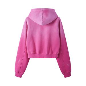 Sweat à capuche en molleton de coton à impression numérique pour femmes, sur mesure par le fabricant, coupe régulière, hiver - Product Image 3