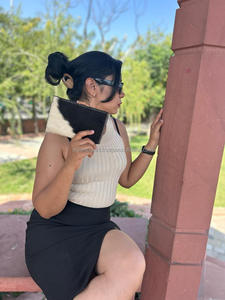 กระเป๋าคลัทช์หนังวัวขนสัตว์กระเป๋าใส่โทรศัพท์มือมีสไตล์กระเป๋าสตางค์หนังสไตล์ตะวันตกอเนกประสงค์ - Product Image 3