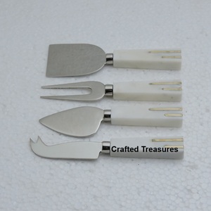 Ensemble de 4 pièces de fromage en acier inoxydable d'aspect personnalisé avec poignée en résine Outil de coupe de couverts en acier inoxydable Outil de cuisine et gadget - Product Image 2