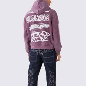 Sweat-shirts à capuche oversize en molleton de coton et polyester 400 g/m² de haute qualité, à épaules tombantes, épais, pour l'hiver, teint uni - Product Image 2