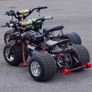 Mini-tricycle cargo à essence, trois roues, rickshaw, cadre entièrement amorti, 12 vitesses, freins à disque hydrauliques, cadre en aluminium, 120 kg - Product Image 1
