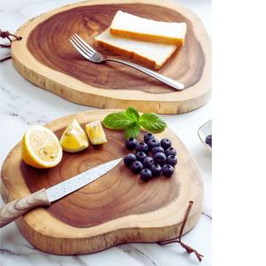 Planche à découper moderne en bois brut et métal pour la cuisine, la salle à manger, la découpe du fromage, des fruits, du pain, des bonbons et l'affichage en magasin, en provenance d'Inde - Product Image 6