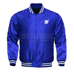 Chaqueta Universitaria de Satén de Moda con Cuello Alto y Logotipo Frontal, Ligera y Ecológica para Invierno, MOQ Bajo - Product Image 1