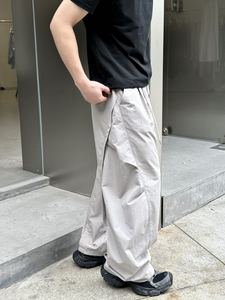 High <b>Elastic</b> Lightweight Pinstriped <b>Men</b> <b>Trouser</b> Streetwear Outfits Wide Leg Oversized New Wholesale Casual Mid Waist Loose - Product Image 3
