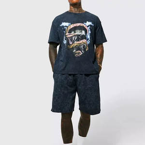 T-shirts délavés à l'acide pour hommes de haute qualité Nouveau design Meilleure vente Style formel Polyester/coton Tissu Offre Spéciale - Product Image 5