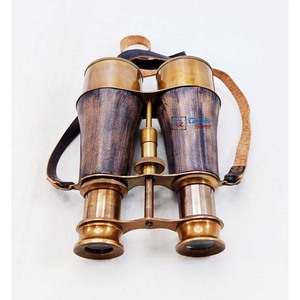 Binocular de cuero personalizado de diseñador, binocular de latón náutico para acampar, senderismo, binocular de estilo Vintage coleccionable - Product Image 2