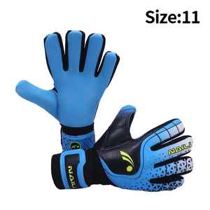 Gants de gardien de but en cuir de qualité supérieure personnalisables coupe personnalisée poignée en latex de football en gros - Product Image 2