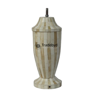 Elegante Lámpara de Mesa Decorativa Moderna con Incrustaciones de Hueso, LED E26 AC, Ecológica, Hecha a Mano para Sala de Estar, Tradebyd - Product Image 5