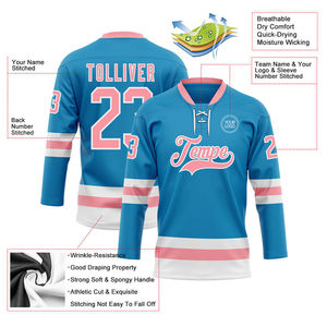 Jersey de Hockey sobre Hielo Personalizado de Alta Calidad para Hombre, Sublimación en Poliéster/Algodón, Bordado 3D, Ropa de Equipo para Adultos, Mejor Precio - Product Image 4