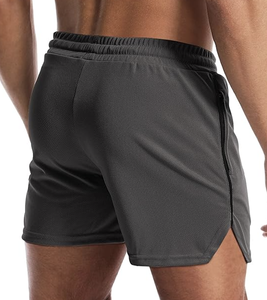 Shorts de sport pour hommes avec poche zippée, légers, pour la salle de sport, la course à pied, sans doublure, musculation, logo personnalisé, vente en gros directe d'usine - Product Image 4