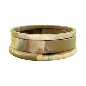 Handmade Buffalo & Ox Horn Fashion <b>Bangle</b> <b>Set</b> with Lacquer Natural Horn <b>Bangles</b> Jewelry - Product Image 1