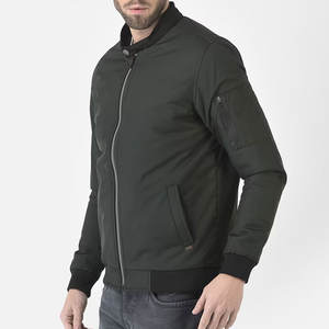 Chaqueta de bombardero para hombre de calidad superior, peso ligero, elegante, transpirable, con cremallera frontal, logotipo, ropa informal de invierno más vendida - Product Image 4