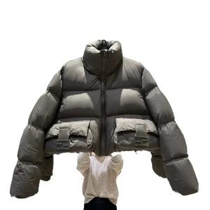 Winter New Women's Down Jacket Stand Collar Petite Fashionable Cropped Puffer Jacket White <b>Duck</b> Down Women's Trendy - Product Image 3