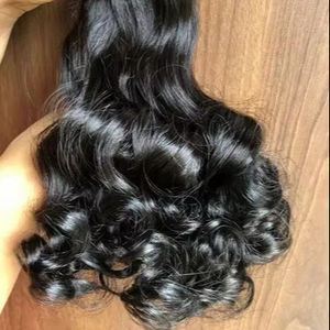 Extensiones de cabello humano rizado de bebé indio crudo de alta calidad Paquetes de textura natural sin procesar virgen Proveedor al por mayor - Product Image 1