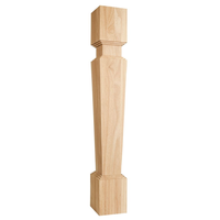 Pieds de table élégants en bois massif sculpté, design esthétique, pour table à manger, bureau, console, meubles de salon extérieur