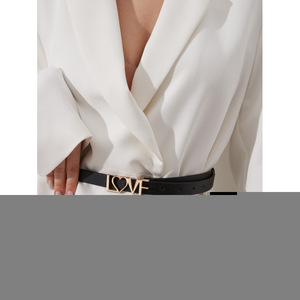 เข็มขัดหนังวัวแท้สำหรับผู้หญิงพร้อมโลโก้ที่กำหนดเองและเทคนิคการทอหัวเข็มขัดสแตนเลสสีสันสดใส - Product Image 3