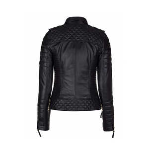 Chaqueta de cuero genuino personalizada de Invierno para mujer, logotipo de etiqueta privada, servicio ODM, el mejor Material, relleno de algodón, tejido procesado - Product Image 2