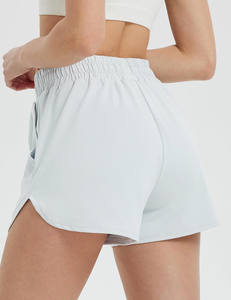 Pantalones cortos deportivos informales de tacto fresco con agua ecológica sólida de primavera y verano para mujer, pantalones cortos deportivos de Yoga de cintura alta de secado rápido - Product Image 4