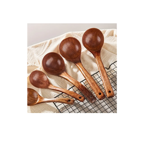 Cuchara de sopa de madera con estilo, accesorios de cocina de lujo, vajilla, cuchara de sopa de madera - Product Image 2