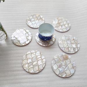 Top ventes mère de perle sous-verres prix le plus bas mosaïque MOP incrustation boisson caboteur expédition mondiale - Product Image 2
