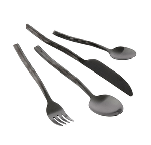 Cuillère de luxe en acier inoxydable cuillère de dîner de mariage d'hôtel ensemble de couverts de luxe de 5 pièces dernier concepteur prix bon marché - Product Image 4