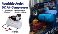 Pompe de compresseur d'air de 24V à cycle de service long DC sans huile à piston professionnel Mini camion le plus efficace au monde réservoir de 25 litres