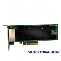 Adaptateur réseau intelligent Connect X-6 VPI MCX653106A-HDAT double port 200GbE HDR InfiniBand QSFP56 PCIe 4.0 x16