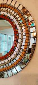 Espejo de mosaico. Espejo circular mosaico - Product Image 3