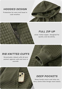 Vente en gros basique coton mélangé collection printemps hommes veste décontractée fermeture éclair imprimé tout match sweat couleur unie à capuche - Product Image 6