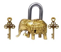 Cadenas en laiton en forme de chameau antique fabriqué à la main Style vintage Serrure de sécurité décorative à collectionner pour la sécurité de jardin de porte de maison