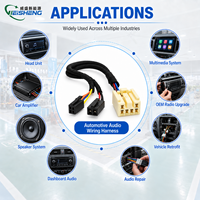 Câble adaptateur de faisceau de câblage audio automobile personnalisé, assemblage de connecteurs électroniques automobiles