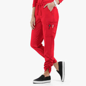 2026 Women Doctor Nursing Scrubs <b>Pants</b> Womens Jogger <b>Pants</b> Elastic Back Waist Mid-Rise Flared Leg Scrubs Medical Uniform Bottoms - Product Image 1