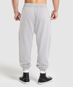 Joggers décontractés personnalisés en toile, respirants, imperméables, à séchage rapide, avec cordon de serrage, en coton épais uni, coupe ample - Product Image 5