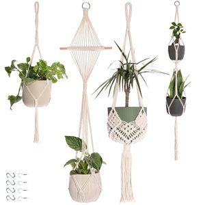 Colgador de macramé de alta calidad para plantas, mini soporte para maceta para el hogar y el jardín para uso en exteriores, precio bajo de la India - Product Image 1