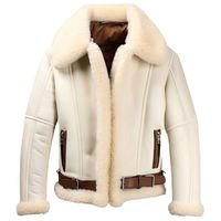 Veste en cuir bomber B3 pour homme, chaude pour l'hiver, fabrication artisanale, écologique, imperméable, devant surélevé, vente chaude