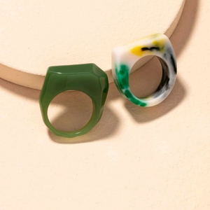 Anillos de Resina Brillante y Pulida, Color Personalizado, Joyería de Moda, Anillo Hecho a Mano de Alta Calidad para Hombre - Product Image 3