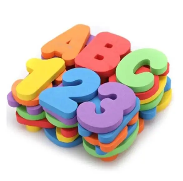 1 To 2 Years Bag Puzzle Non Toxic maths bath toy letters and numbers toys floating letters bath toy organizer