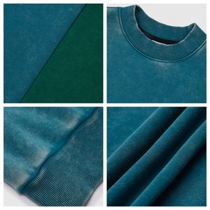 Sudadera con Capucha Gruesa de Algodón de 400 g/m² para Hombre, Cuello Redondo, Lavado al Agua, Estilo Oversize, Marca de Moda Vintage, Colección 2026 - Product Image 3