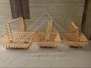 Luxury Gold Crystal Mirror <b>Tray</b> <b>Rectangular</b> Decorative Vanity <b>Trays</b> Metal <b>Mirrored</b> Serving <b>Tray</b> for Wedding Table Decoration - Product Image 3