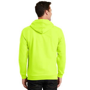 Sudadera con capucha térmica Safety Green Logo Brand Logo para hombre Sudadera con capucha de lana con cremallera completa de EE. UU. Sudadera con capucha - Product Image 3