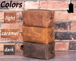 Sac de voyage multifonctionnel de grande capacité LTB-0038 le sac de cosmétique et de lavage de stockage extérieur portable en cuir véritable - Product Image 2