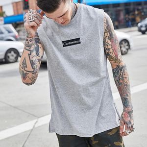 Débardeur de voyage sans manches en coton pour garçon, débardeur de sport pour hommes, musculation, fitness, course à pied, logo personnalisé - Product Image 5