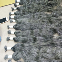 Cheveux Indiens Remy Naturels Bruts de Haute Qualité en Vrac, Ondulés, pour Tressage, Double Trame, Sans Produits Chimiques, Logo Personnalisé, Toutes Extensions Capillaires