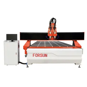 1225 Rotary CNC Router New Function and Design ATC cnc 4 axis 3040 1.5kw 4 Heads linkage cnc router Wood engraver machine